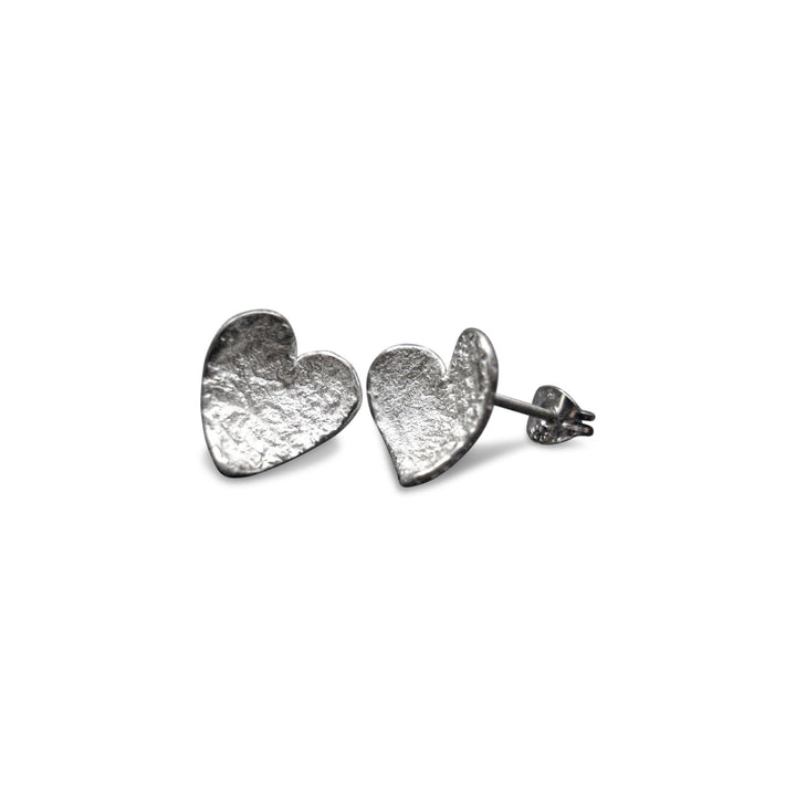 Wild Wood Heart Stud Earrings