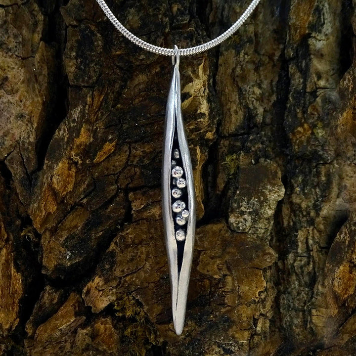 Moon Shadow Seed Pod pendant