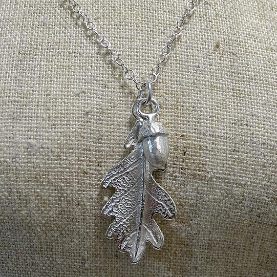 Oak Leaf and Acorn pendant, large