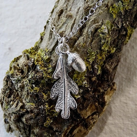 Oak Leaf and Acorn pendant, medium
