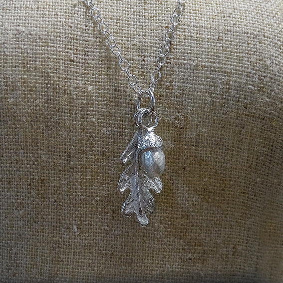 Oak Leaf and Acorn pendant, small