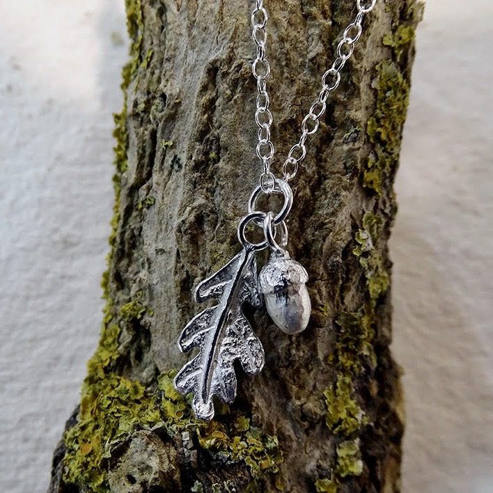 Oak Leaf and Acorn pendant, small