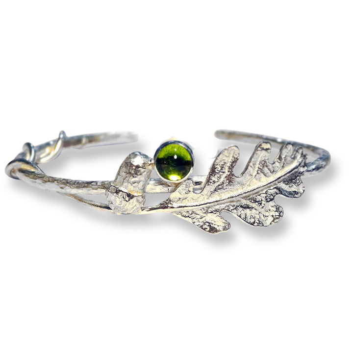 Oak Leaf and Acorn Bracelet, Peridot