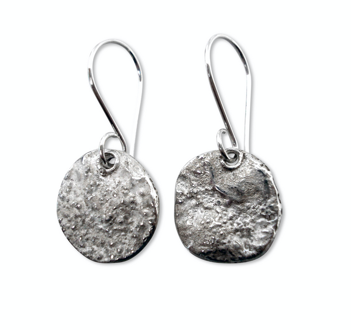 Bark Round Drop Earrings