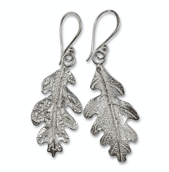Oak Leaf Drop Earrings, Large