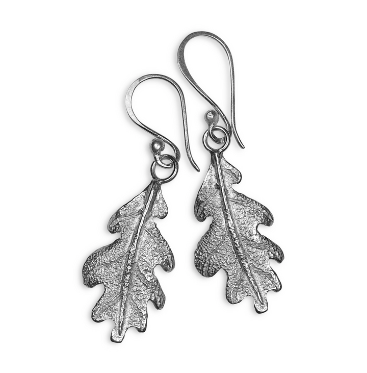 Oak Leaf Drop Earrings, Medium