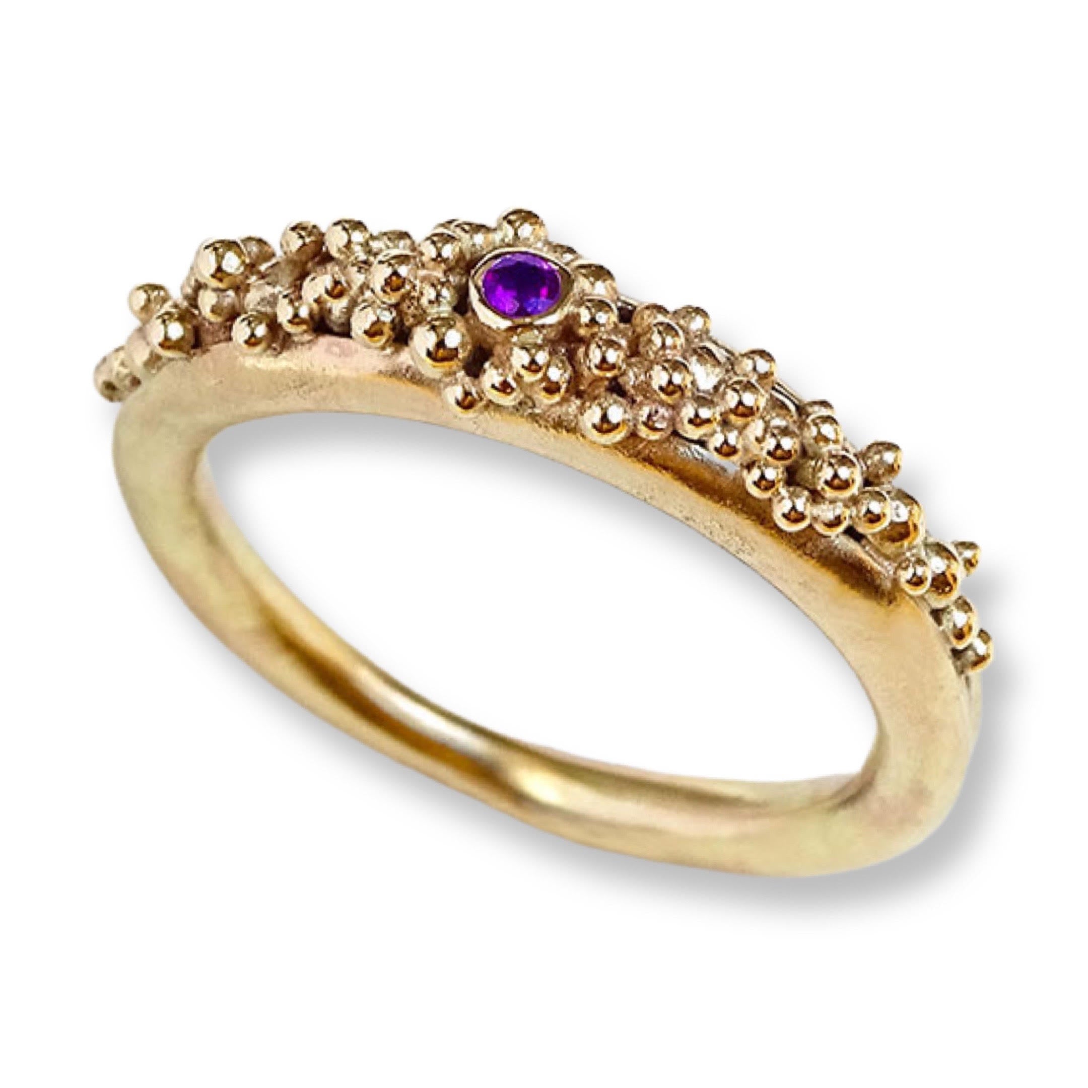 Seed Cluster Ring, Purple Sapphire