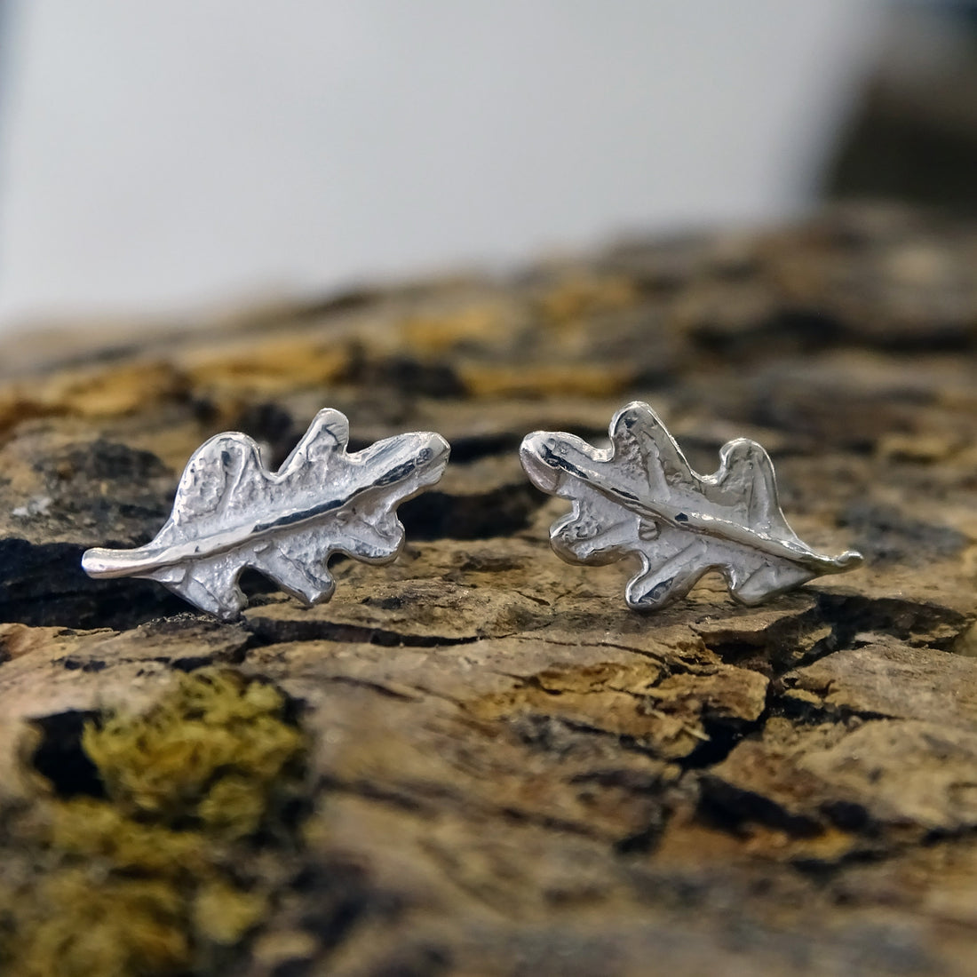 Oak Leaf Stud Earrings