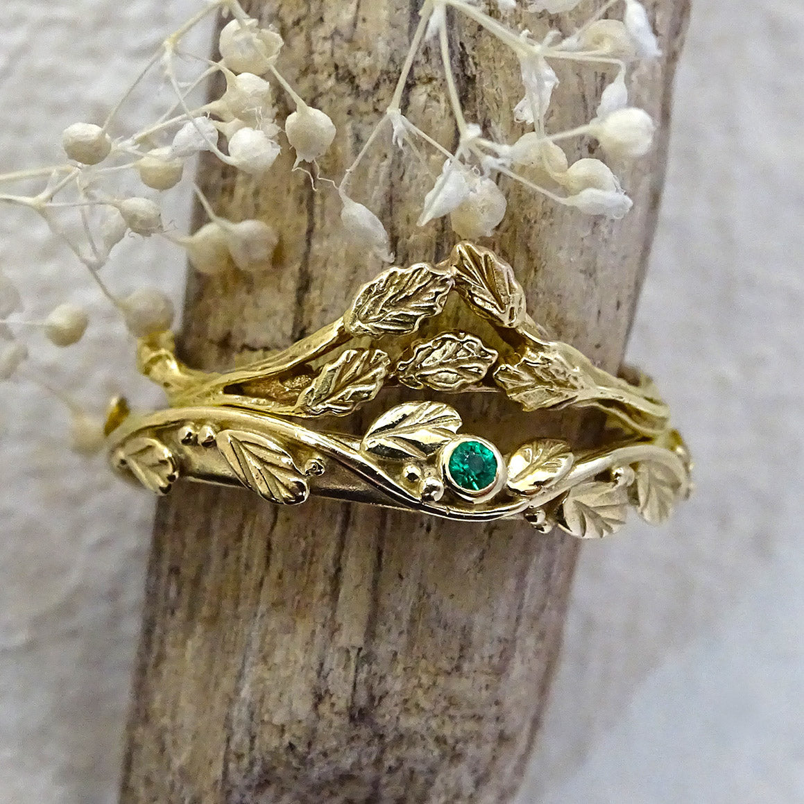 Forest Crown ring, 9ct gold