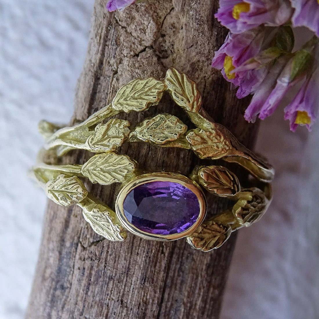 Forest Crown ring, 18ct yellow gold