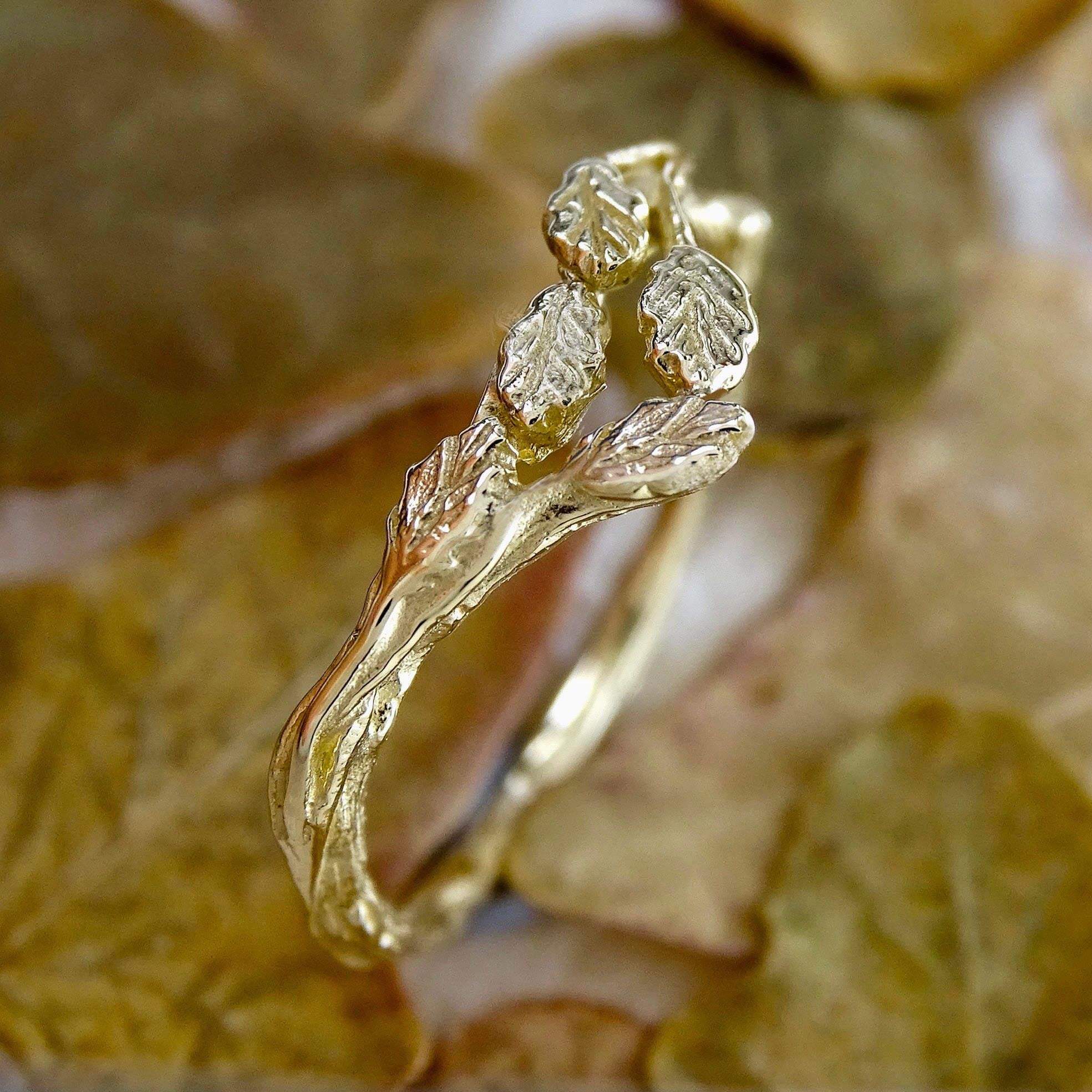 Forest Crown ring, 9ct gold