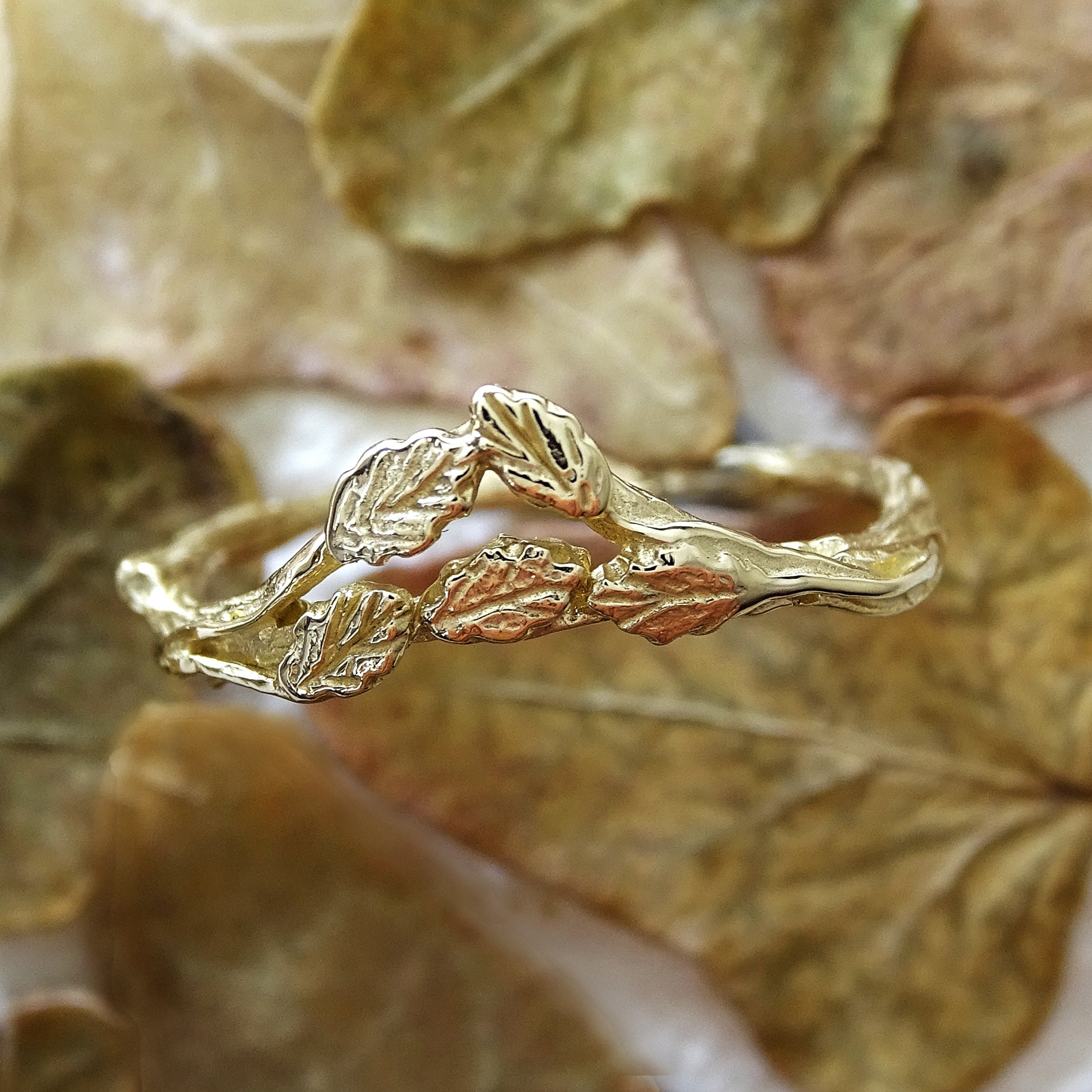 Forest Crown ring, 9ct gold