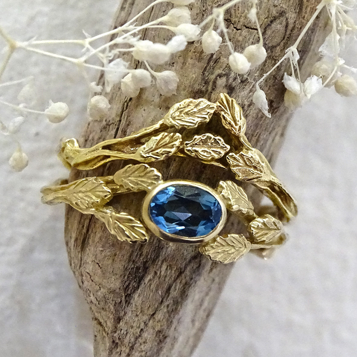 Forest Crown ring, 9ct gold