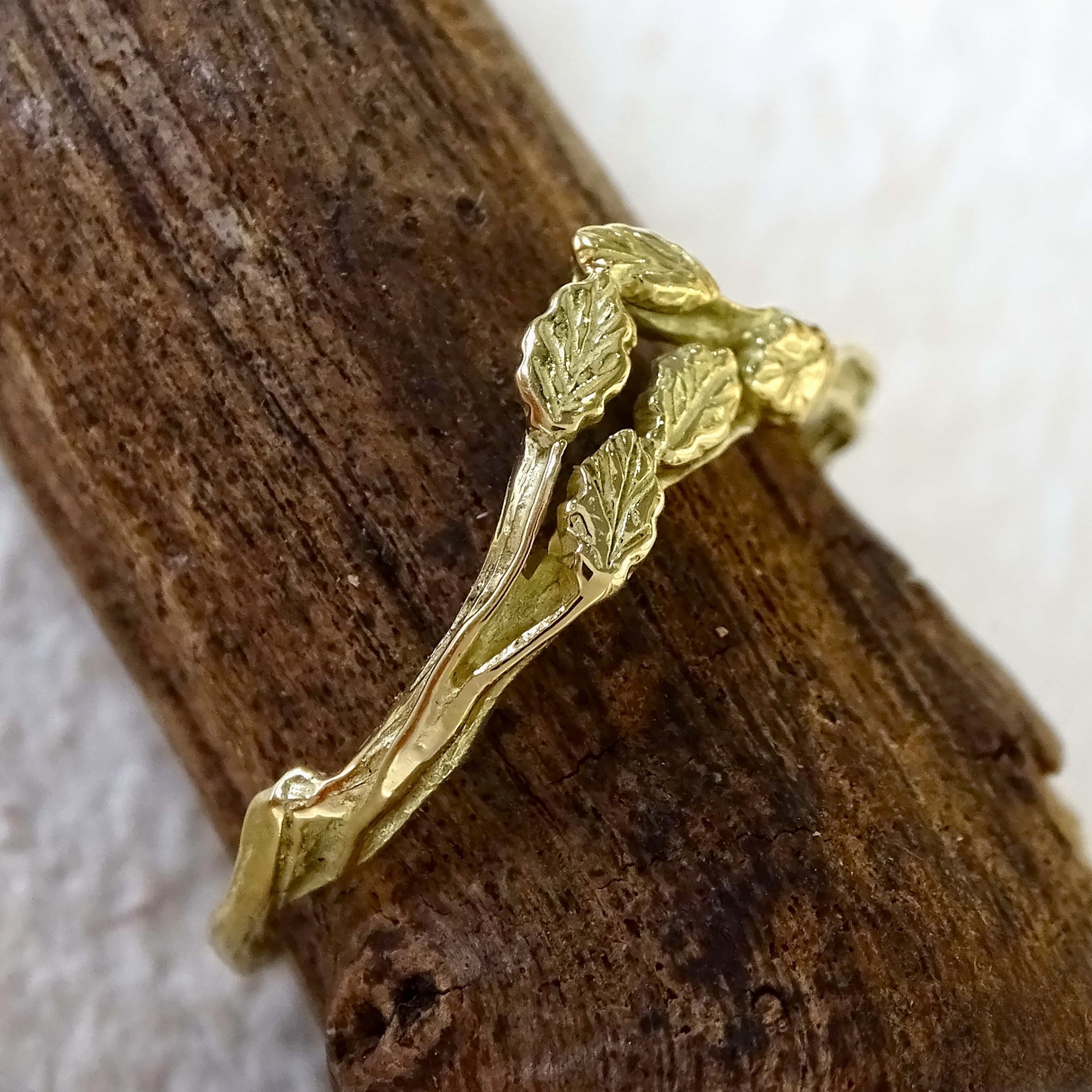 Forest Crown ring, 18ct yellow gold