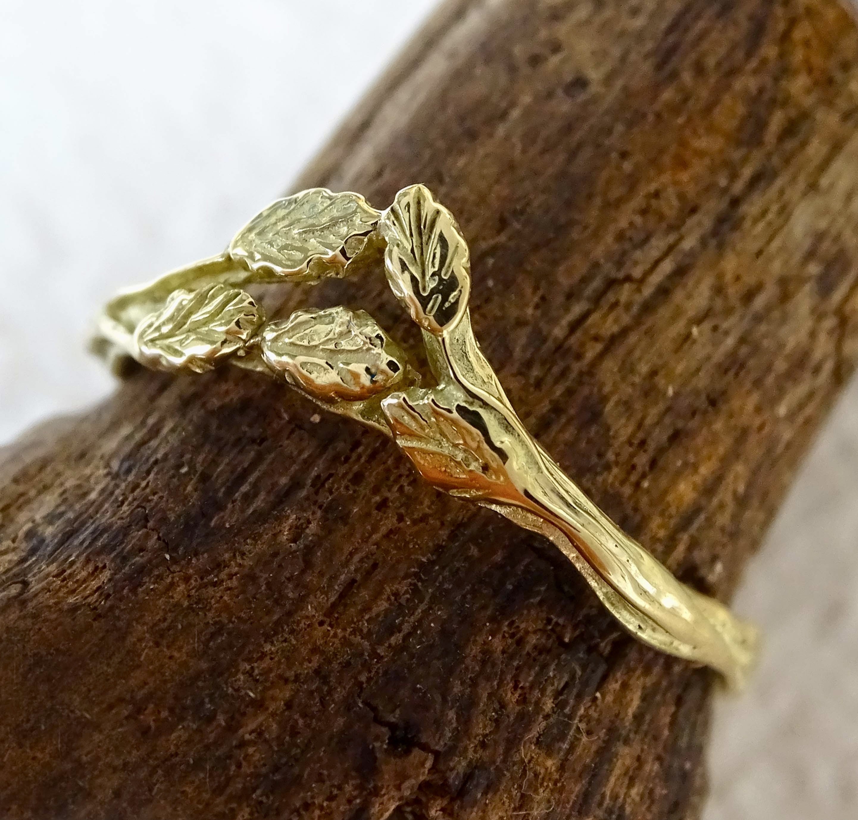 Forest Crown ring, 18ct yellow gold