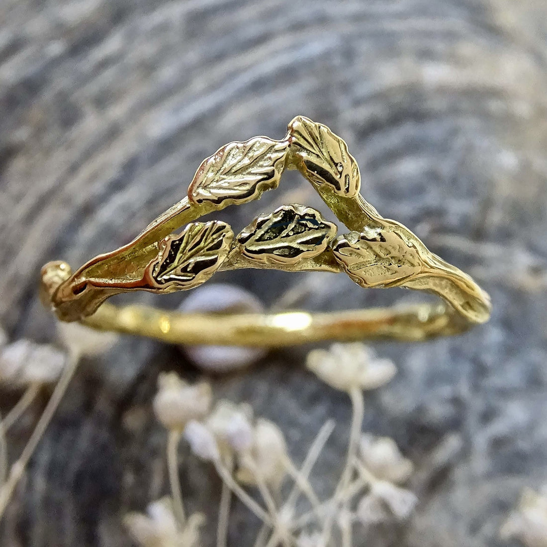 Forest Crown ring, 18ct yellow gold