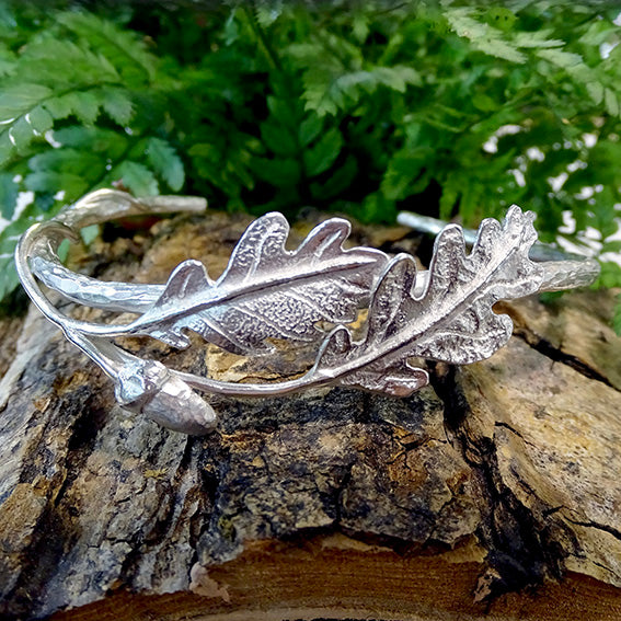 Entwining Oak Leaves and Acorn bracelet
