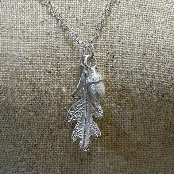 Oak Leaf and Acorn pendant, medium