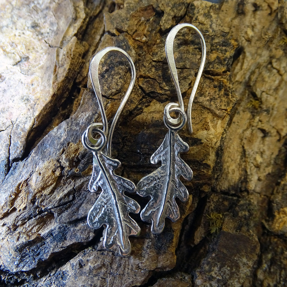 Oak Leaf Drop Earrings, small