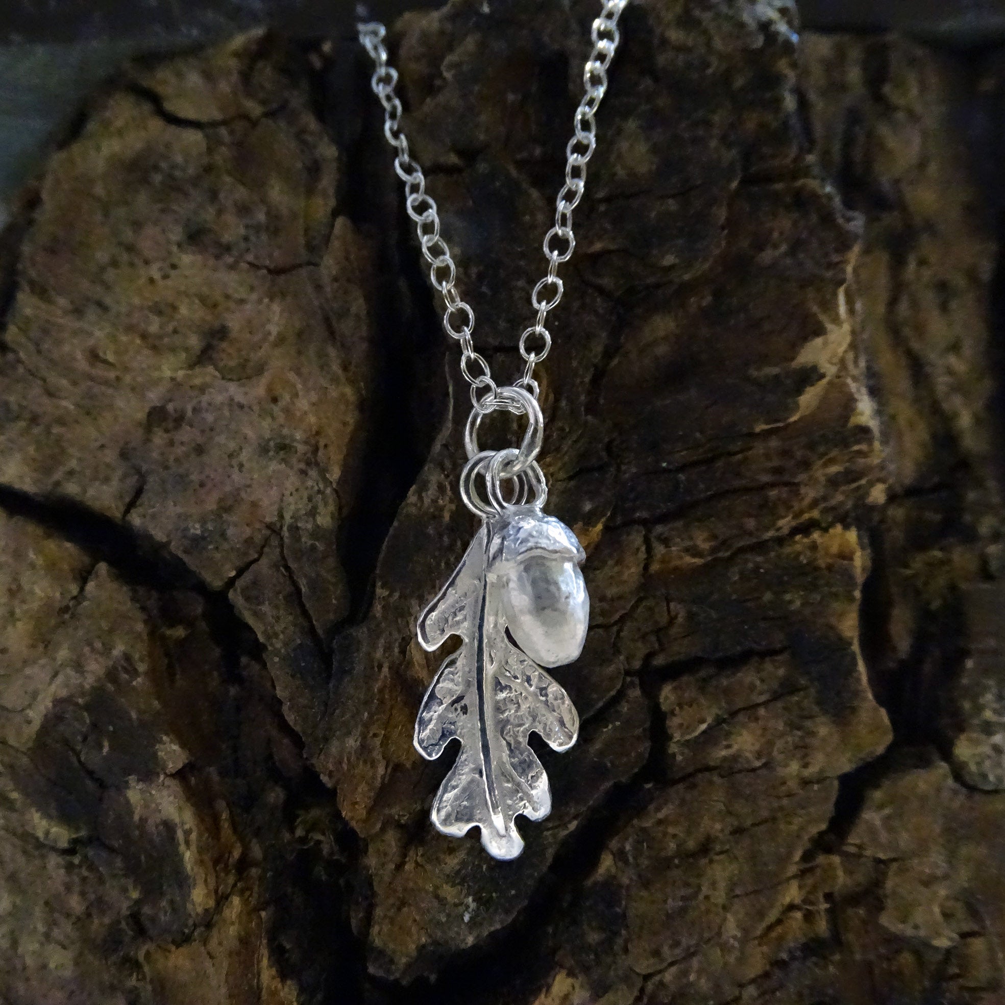 Oak Leaf and Acorn pendant, small