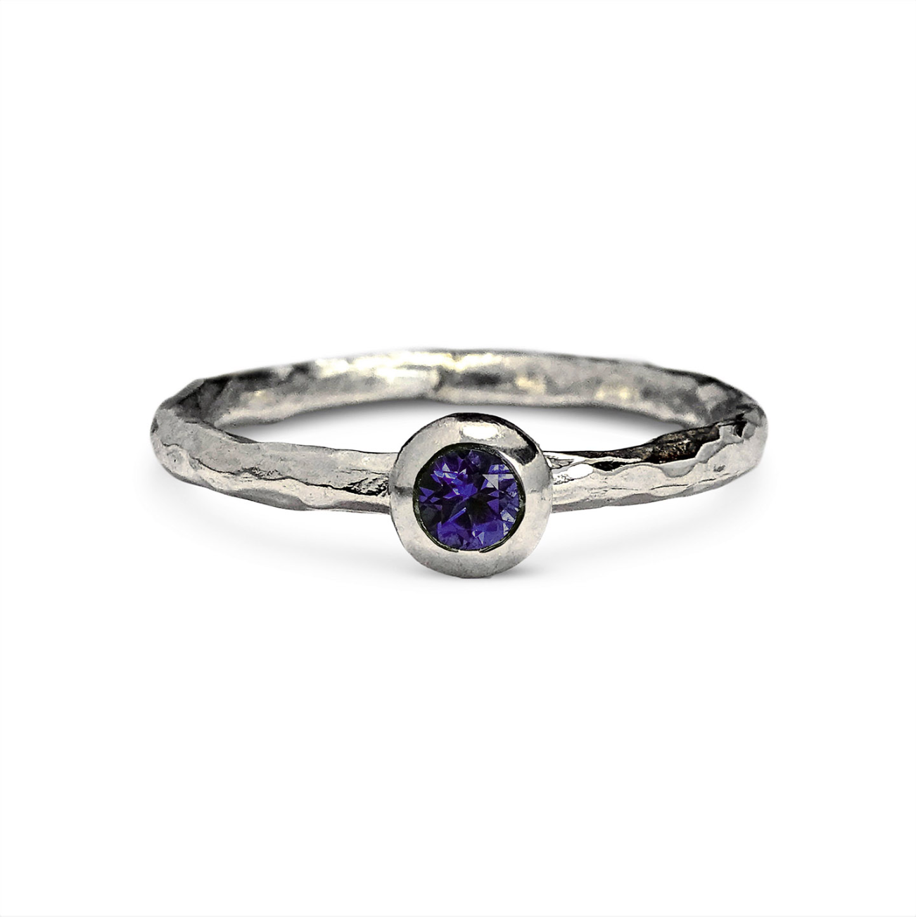 Medium Pebble Ring, 3.5mm Tanzanite
