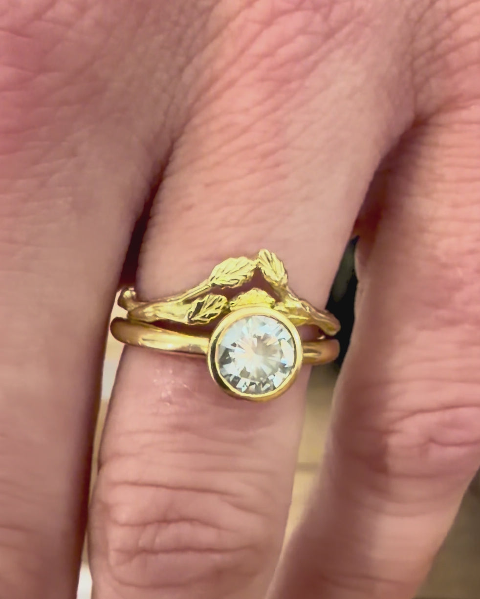 Forest Crown ring, 18ct yellow gold